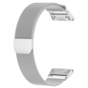 Curea Techsuit W009 pentru Garmin Watch Fenix / Forerunner Series, 22mm, Argintie