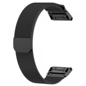Curea Techsuit W009 pentru Garmin Watch Fenix Series, 26mm, Neagra