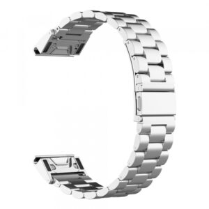 Curea Techsuit W010 pentru Garmin Instinct / Approach / Fenix Watch Series, 20mm, Argintie