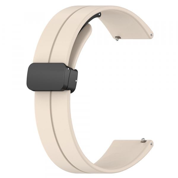 Curea Techsuit W011 pentru Huawei Watch / Garmin Watch Series, 18mm, Bej