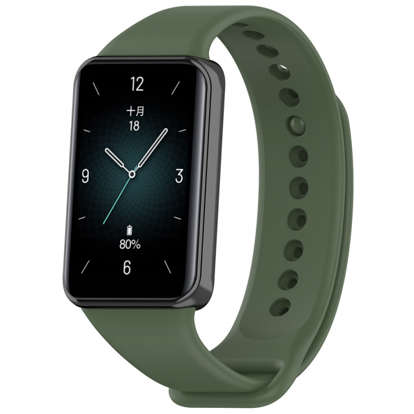 Curea Techsuit W014 pentru Honor Band 9, Verde Inchis