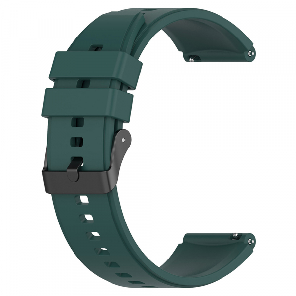 Curea Techsuit W026 pentru Huawei Watch / Xiaomi Watch Series, 22mm, Verde Inchis