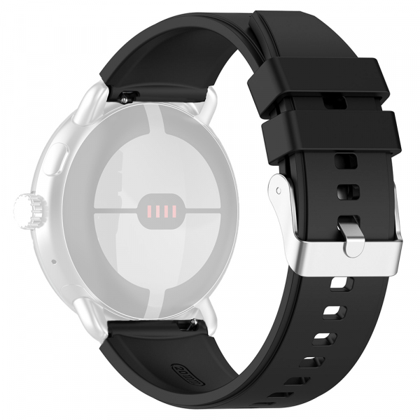 Curea Techsuit W026 pentru Samsung Galaxy Watch / Huawei Watch Series, 20mm, Neagra