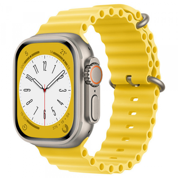 Curea Techsuit W038 pentru Apple Watch 49mm / 46mm / 45mm / 44mm / 42mm Series, Galbena