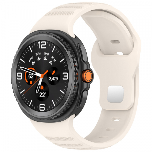 Curea Techsuit W050 pentru Samsung Galaxy Watch9 / Watch8 / Watch8 Classic Series, Bej
