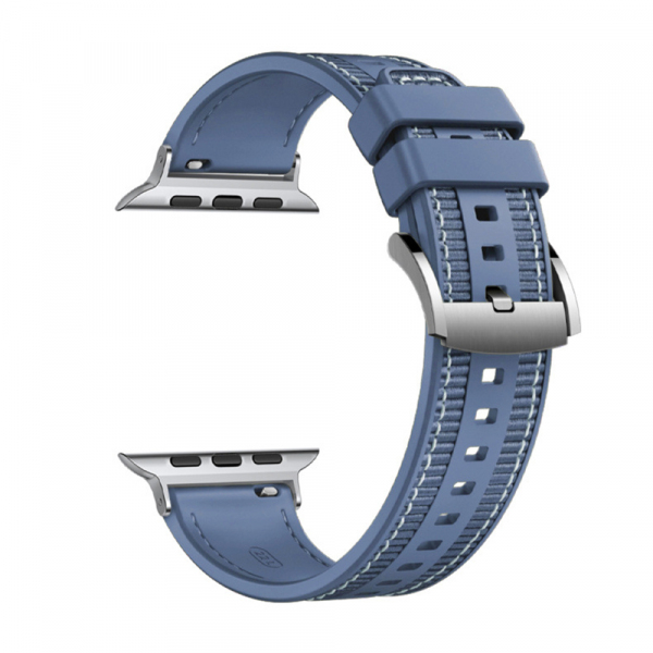 Curea Techsuit W051 pentru Apple Watch 42mm / 41mm / 40mm / 38mm Series, Albastra Inchis