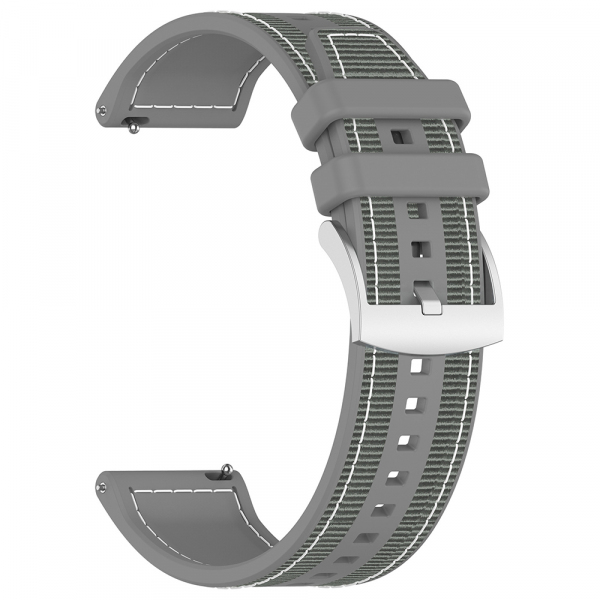 Curea Techsuit W051 pentru Huawei Watch / Xiaomi Watch Series, 22mm, Gri
