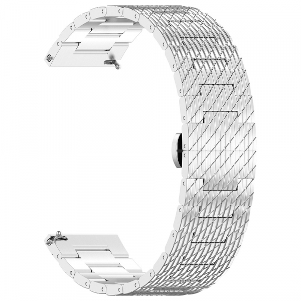 Curea Techsuit W052 pentru Samsung Galaxy Watch / Huawei Watch Series, 20mm, Argintie
