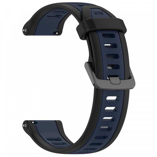 Curea Techsuit W053 pentru Samsung Galaxy Watch / Huawei Watch Series, 20mm, Albastra Inchis