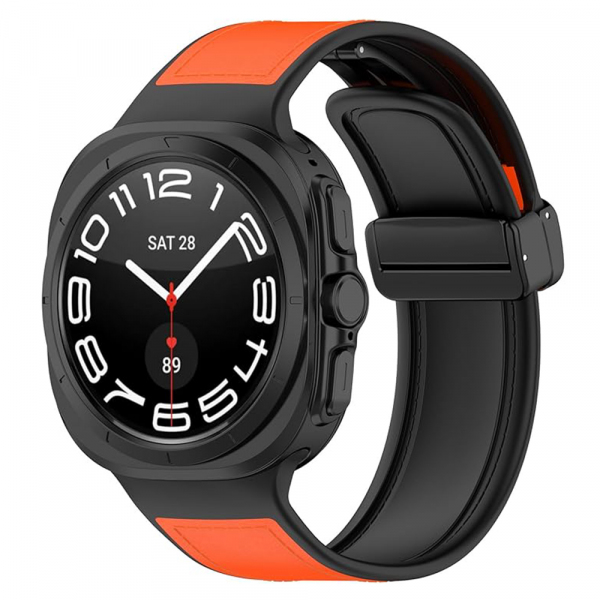 Curea Techsuit W056 pentru Samsung Galaxy Watch Ultra Series, Portocalie