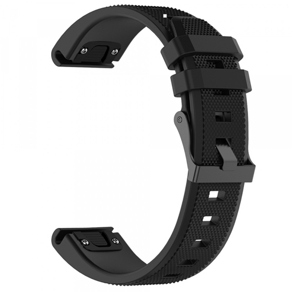 Curea Techsuit W058 pentru Garmin Instinct / Approach / Fenix Watch Series, 20mm, Neagra