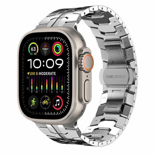 Curea Techsuit W063 pentru Apple Watch 49mm / 46mm / 45mm / 44mm / 42mm Series, Argintie