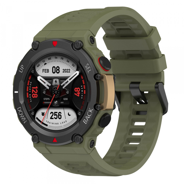 Curea Techsuit W067 pentru Amazfit T-Rex 2, Verde Inchis