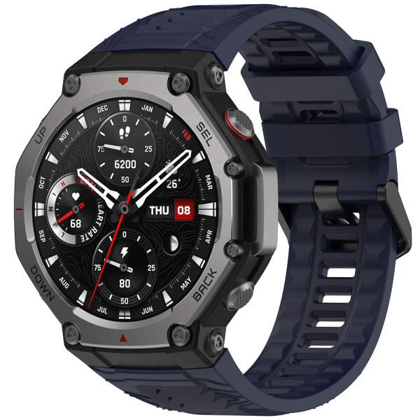 Curea Techsuit W067 pentru Amazfit T-Rex 3, Bleumarin