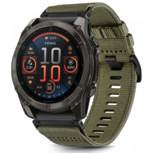 Curea Techsuit W070 pentru Garmin Instinct / Approach / Fenix Watch Series, 20mm, Verde Inchis
