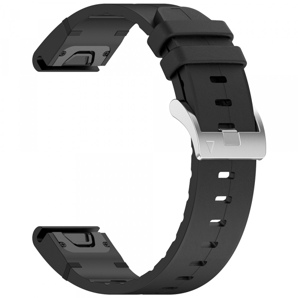 Curea Techsuit W071 pentru Garmin Instinct / Approach / Fenix Watch Series, 20mm, Neagra