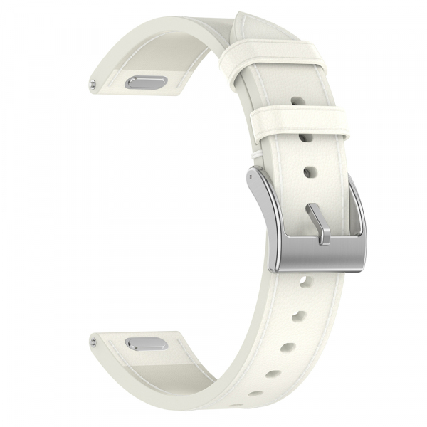 Curea Techsuit W073 pentru Huawei Watch / Garmin Watch Series, 18mm, Alba