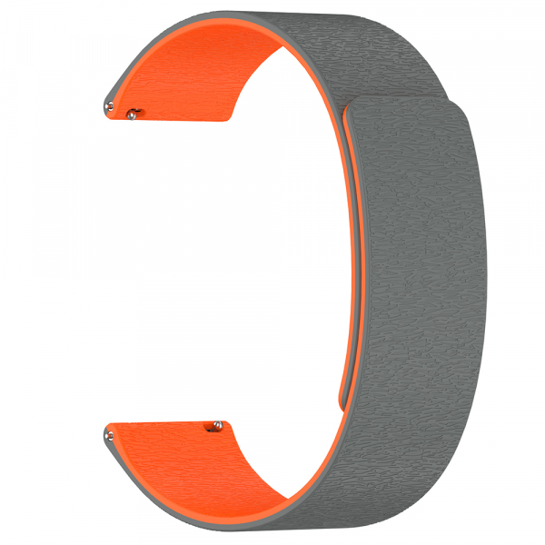 Curea Techsuit W074 pentru Samsung Galaxy Watch Series, 20mm, Gri Portocalie