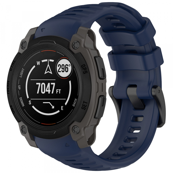 Curea Techsuit W076 pentru Garmin Instinct E 45mm, Albastra Inchis