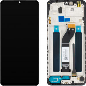 Display cu Touchscreen MP compatibil cu Xiaomi Redmi 13C / 13C 5G / 13R / Poco C65 / M6, cu Rama, Negru