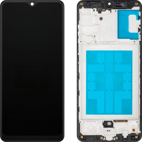 Display cu Touchscreen MP compatibil cu Samsung Galaxy A31 A315, cu Rama, Negru