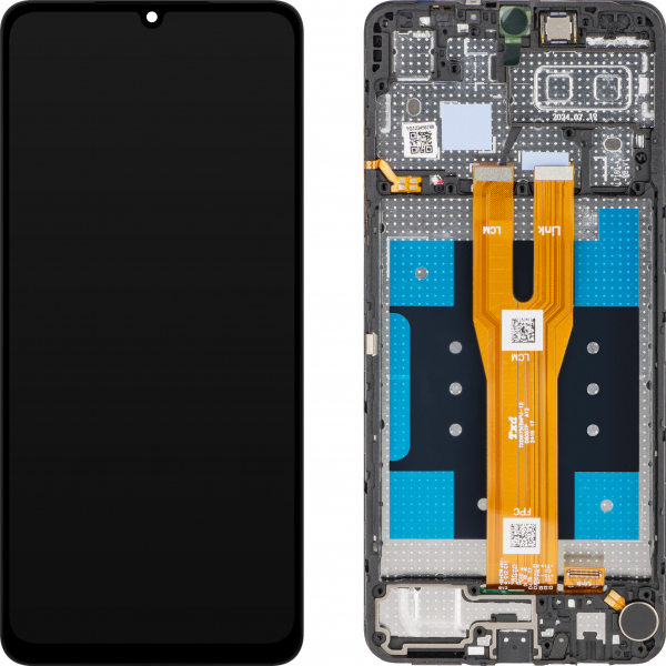 Display cu Touchscreen MP compatibil cu Samsung Galaxy A06 A065, cu Rama, Negru