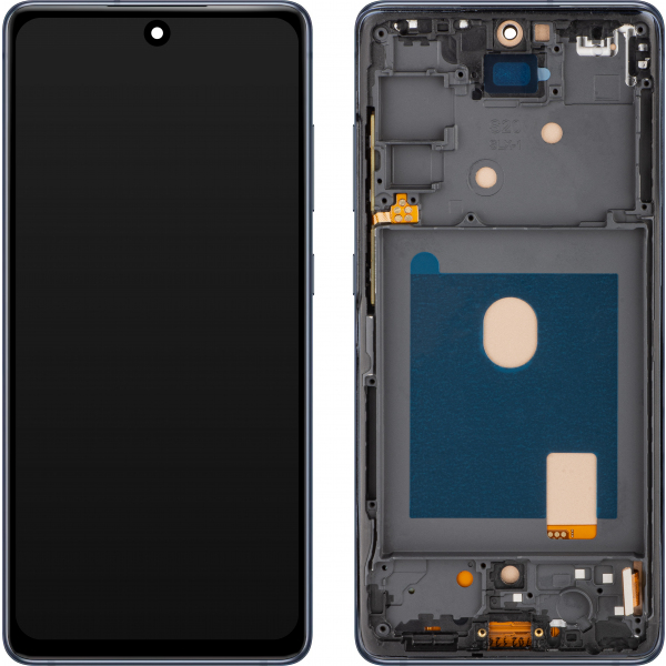 Display cu Touchscreen MP compatibil cu Samsung Galaxy S20 FE G780, cu Rama, Bleumarin
