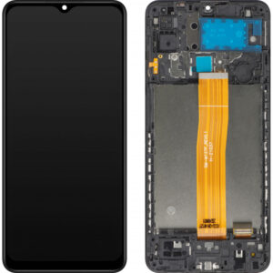 Display cu Touchscreen MP compatibil cu Samsung Galaxy M12 M127, cu Rama, Negru