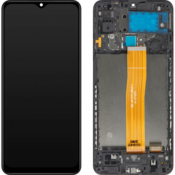 Display cu Touchscreen MP compatibil cu Samsung Galaxy M12 M127, cu Rama, Negru