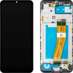 Display cu Touchscreen MP compatibil cu Samsung Galaxy A03s A037, cu Rama, Versiune G, Negru