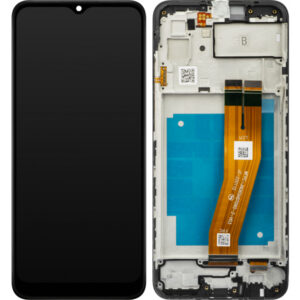 Display cu Touchscreen Samsung Galaxy A03 A035, cu Rama, Versiune F, Negru, Service Pack GH81-21625A