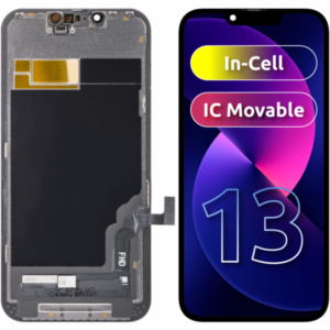 Display cu Touchscreen ZY pentru Apple iPhone 13, cu Rama, Versiune LCD In-Cell IC Movable, Negru