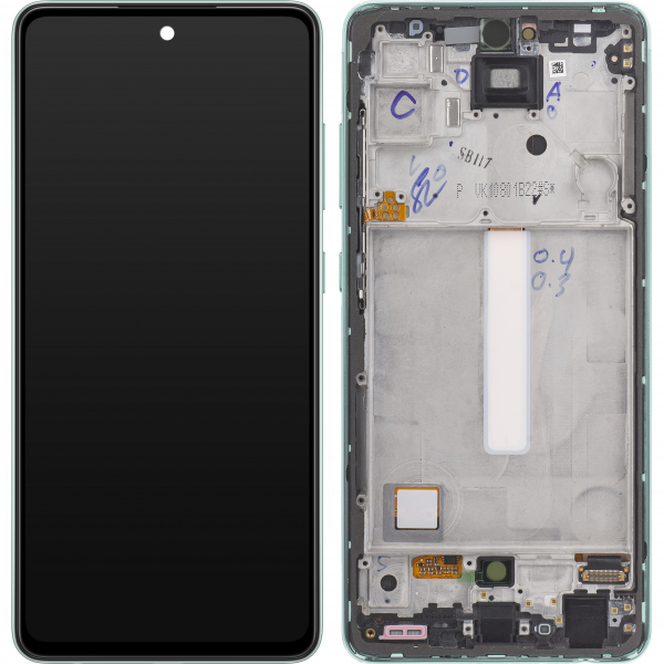 Display cu Touchscreen Samsung Galaxy A52s 5G A528, cu Rama, Verde, Service Pack GH82-26861E