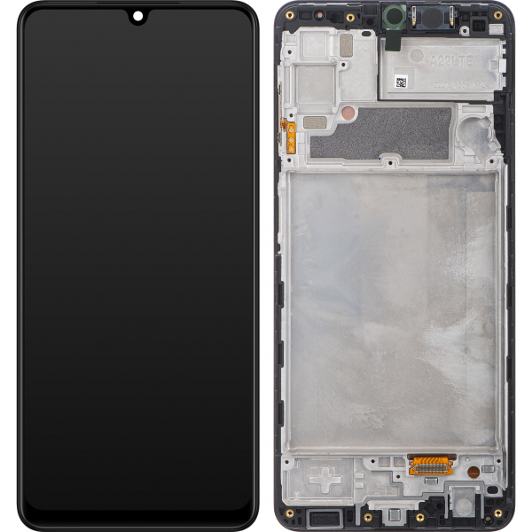 Display cu Touchscreen Samsung Galaxy A22 A225, cu Rama, Negru, Service Pack GH82-25944A