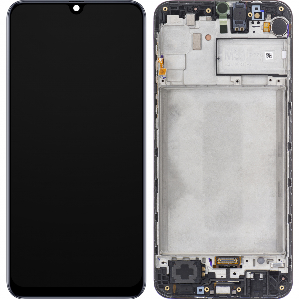 Display cu Touchscreen Samsung Galaxy M31 M315, cu Rama, Negru, Service Pack GH82-22405A