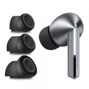 Dopuri Techsuit ET3 pentru Samsung Galaxy Buds3 Pro, Marime S / M / L, Negre