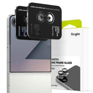 Folie de protectie Camera Spate Ringke pentru Samsung Galaxy Z Flip7 F766, Sticla Securizata, Set 2 bucati, Neagra