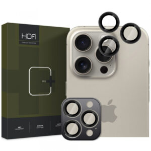 Folie de protectie Camera Spate HOFI CamRing PRO+ pentru Apple iPhone 16 Pro Max / 16 Pro, Sticla Securizata, Neagra