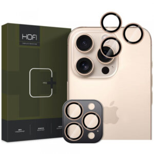 Folie de protectie Camera Spate HOFI CamRing PRO+ pentru Apple iPhone 17 Pro / 16 Pro Max / 16 Pro, Sticla Securizata, Aurie