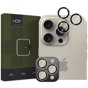 Folie de protectie Camera Spate HOFI CamRing PRO+ pentru Apple iPhone 17 Pro / 16 Pro Max / 16 Pro, Sticla Securizata, Gri