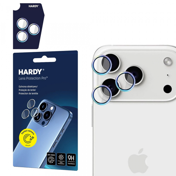 Folie de protectie Camera Spate 3MK Hardy Protection Pro pentru Apple iPhone 18 Pro Max / 17 Pro Max / 18 Pro / 17 Pro, Sticla Securizata, Multicolor