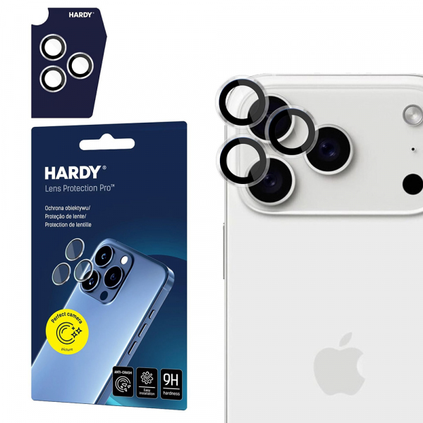 Folie de protectie Camera Spate 3MK Hardy Protection Pro pentru Apple iPhone 18 Pro Max / 17 Pro Max / 18 Pro / 17 Pro, Sticla Securizata, Transparenta