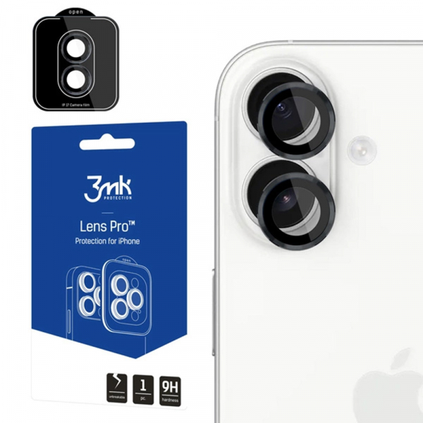 Folie de protectie Camera Spate 3MK Protection Pro pentru Samsung Galaxy A36 A366, Sticla Securizata, Neagra