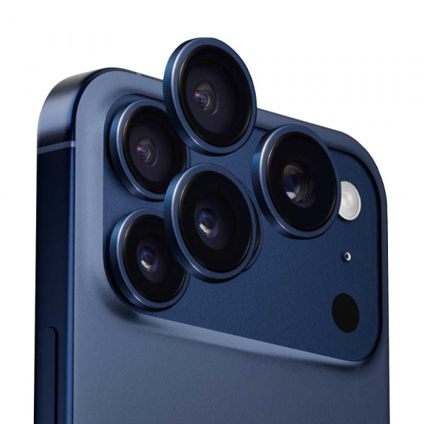 Folie de protectie Camera Spate Anank AR pentru Apple iPhone 18 Pro Max / 17 Pro Max / 18 Pro / 17 Pro, Sticla Securizata, Albastra