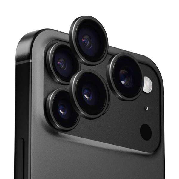 Folie de protectie Camera Spate Anank AR pentru Apple iPhone 18 Pro Max / 17 Pro Max / 18 Pro / 17 Pro, Sticla Securizata, Neagra