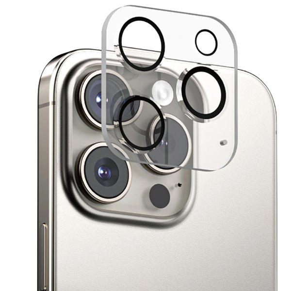 Folie de protectie Camera Spate Anank Guard pentru Apple iPhone 16 Pro Max / 16 Pro, Sticla Securizata, Neagra