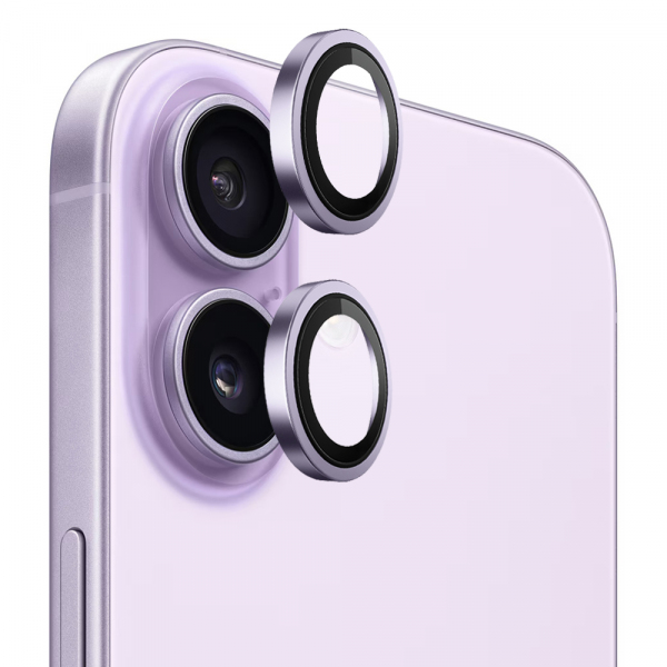 Folie de protectie Camera Spate Blueo Metal Frame pentru Apple iPhone 17, Sticla Securizata, Mov