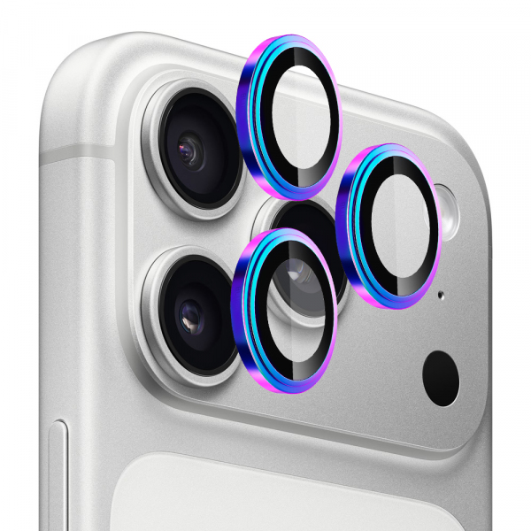 Folie de protectie Camera Spate Blueo Sapphire Crystal pentru Apple iPhone 18 Pro Max / 17 Pro Max / 18 Pro / 17 Pro, Sticla Securizata, Multicolor