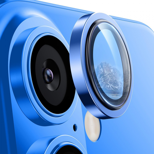 Folie de protectie Camera Spate Lito S+ pentru Apple iPhone 16 Plus / 16, Sticla Securizata, Albastra