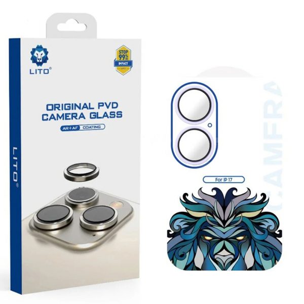Folie de protectie Camera Spate Lito Titanium AR pentru Apple iPhone 17, Sticla Securizata, Mov